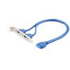 GEMBIRD CC-USB3-RECEPTACLE Gembird dviguba USB 3.0 jungtis ant laikiklio