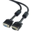 GEMBIRD CC-PPVGAX-10M-B Gembird Premium VGA-Ext. HD15m/HD15f dvigubai ekranuotas su 2 feritu, 10m, juodas