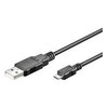 Goobay Laidas microUSB B - USB A 2.0 Hi-Speed ​​- 0.15m - juodas