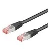 Goobay 0,5 m CAT 6 pataisų kabelis, S/FTP (PiMF), juodas