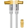 Goobay 135 dB antenos laidas su kampinėmis jungtimis, 5 m, baltas