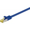 Goobay 7,5 m RJ45 pataisinis kabelis CAT 6A S/FTP (PiMF), 500 MHz, su CAT 7 neapdorotu kabeliu, mėlynas LSZH, be halogenų, varinis