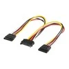 Goobay Maitinimo adapteris 15 kontaktų SATA maitinimui, 2 kietiesiems diskams, 10 cm DELTACO / SATA-15