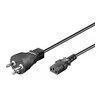 Goobay IEC laidas Danija, K tipo, 2 m, juodas, 2 m, maitinimo kištukas K tipo, IEC C13, H05VV-F3G, 250 V