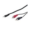 Kabelis Goobay Jack 3.5mm - Jack 3.5mm x2 10m juoda (50441)