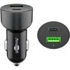 Įkroviklis automobilinis USB USB-C PD QC 48W Goobay
