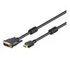 Goobay 3m HDMI / DVI-D kabelis 19pol. [HDTV (1080p), paauksuoti kontaktai, suformuotos jungtys]