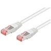 Goobay Tinklo kabelis 2xRJ-45 - 25 cm - SFTP, - CAT 6 - Be halogenų, formuotas - Baltas (93217)