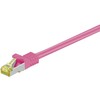 Goobay Wentronic goobay - Komutacinis kabelis - RJ-45 (M) iki RJ-45 (M) - 10,0m - SFTP, PiMF - Cat.7 neapdorotas kabelis - Be halogenų, formos, be kablio - Magenta (91641)