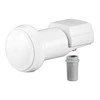 Wentronic „Goobay“ universalus vieno LNB, baltai pilkas - skaitmeninis SAT LNB (DVB-S2) 1 abonentui (4K / HDTV / 3D priėmimas) (67269)