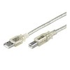 USB kabelis Goobay USB-A - USB-B 3 m Permatomas (JAB-853470)