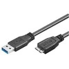 USB kabelis Goobay USB-A - mikroUSB 1,8 m juodasis (95026)