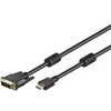 Goobay 3m HDMI / DVI-D kabelis 19pol. [HDTV (1080p), paauksuoti kontaktai, suformuotos jungtys]