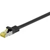 Goobay 0,5 m RJ45 pataisinis kabelis CAT 6A S/FTP (PiMF), 500 MHz, su CAT 7 neapdorotu kabeliu, juodas LSZH be halogenų, varinis