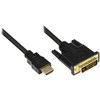 Good Connections 1m HDMI/DVI-D - 1 m - HDMI - DVI-D - Kištukas - Kištukas - Auksinis