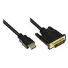 Good Connections 1m HDMI/DVI-D - 1 m - HDMI - DVI-D - Kištukas - Kištukas - Auksinis