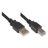 Kabelis USB Alcasa USB-A - USB-B 0.5 m Juodas (2510-05OFS)