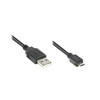 GoodConnections „Good Connections“ USB2.0 laidas, jungtis A ir Micro B, juodas, 0,3m