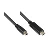GoodConnections Good Connections Anschlusskabel 1m USB 2.0 USB-C zu USB 2.0 Mini-B juodas