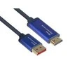 Alcasa Good Connections Geros jungtys DP/HMDI 1.4 jungties kabelis 4K UHD @ 60Hz SmartFLEX aliuminio mėlynas 2m