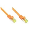 Good Connections Geros jungtys RJ45 Komutacinis kabelis su Cat.7 RohCable ir Rastnasenschutz (RNS), S/FTP, PiMF, be halogenų, 600MHz, OFC, oranžinis, 0,5m, Geros jungtys (8070R- 005O)