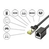 GoodConnections Geros jungtys RJ45 Patch kabelio prailginimas su Cat.7 RohCable ir užrakto apsauga (RNS), S/FTP, PiMF, be halogenų, 600MHz, OFC, juodas, 0,5m, Geros jungtys (8070VR- 005S)