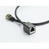 GoodConnections Geros jungtys RJ45 Patch kabelio prailginimas su Cat.7 RohCable ir užrakto apsauga (RNS), S/FTP, PiMF, be halogenų, 600MHz, OFC, juodas, 0,5m, Geros jungtys (8070VR- 005S)