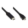 Kabelis USB Good Connections USB-C - micro-B 1 m Juodas (GC-M0122)