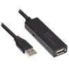 Kabelis USB Alcasa USB-A - USB-A 20 m Juodas (GC-M0134)