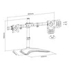 Laikiklis Multibrackets MB DESKSTAND BASIC DUAL Juodas MAX 10KG
