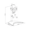 Laikiklis Multibrackets MB DESKSTAND BASIC SINGLE Juodas MAX 10KG