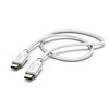 HAMA USB TYPE-C/TYPE-C CABLE 1.5M Baltas