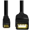 HAMA USB OTG CABLE GN A / B MICRO WT 15 CM Juodas