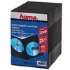 Hama Slim DVD Double Jewel Case pakuotė, 25 vnt., juoda 51185