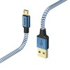 HAMA Reflective Charging/Data Cable Micro-USB 1.5 m mėlynas