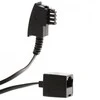 helos Adapteris TAE F Stecker / 8P4C Buchse RJ45, juodas, lose