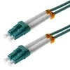 helos LWL Patchkabel OM3 Duplex 3,0mm LC-LC 50/125µm aqua 1m LSZH