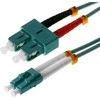 helos LWL Patchkabel OM3 Duplex 3,0mm LC-SC 50/125µm aqua 1m LSZH