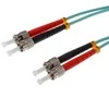 helos LWL Patchkabel OM3 Duplex 3,0mm ST-ST 50/125µm aqua 1m LSZH