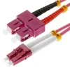 helos LWL Patchkabel OM4 Duplex 3,0mm LC-SC 50/125µm erikaviolett 20m LSZH