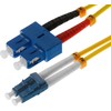 helos LWL Patchkabel OS2 Duplex 3,0mm LC-SC 9/125µm gelb 2m LSZH