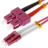 helos LWL Patchkabel OM4 Duplex 3,0mm LC-SC 50/125µm erikaviolett 3m LSZH