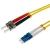 helos LWL Patchkabel OS2 Duplex 3,0mm LC-ST 9/125µm gelb 3m LSZH