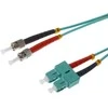 helos LWL Patchkabel OM3 Duplex 3,0mm SC-ST 50/125µm aqua 5m LSZH