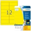 Herma Vandeniui nepralaidžios folijos etiketės, geltonos, A4, 99,1 x 42.3 mm, itin tvirtos rankenos - 8029