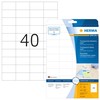 Herma Folijos etiketė 4684, A4, 63.5 x 29,6 mm, skaidri matinė plėvelė, 1000 vnt. (4684)