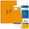 Herma Spalvų etiketės 5141, A4, 63.5 x 29,6 mm, oranžinis baltas popierius, 540 vnt. (5141)