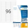 Herma Klijų etiketės 4202 Mobilieji, A4, 63.5 x 8,5 mm, baltas, matinis popierius, 2400 vnt, suapvalinti kampai (4202)