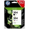 Hewlett Packard (HP) HP 304 2 vnt. Juodas/Tri-color Original Ink Cartridges