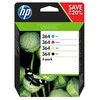 Hewlett Packard (HP) HP 364 Combo 4-Pack Juodas/Cyan/Magenta/Geltona rašalo kasetės, 250/300 puslapių, HP B8550, C5380, D5460